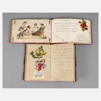 Zwei Poesiealben mit Oblaten111