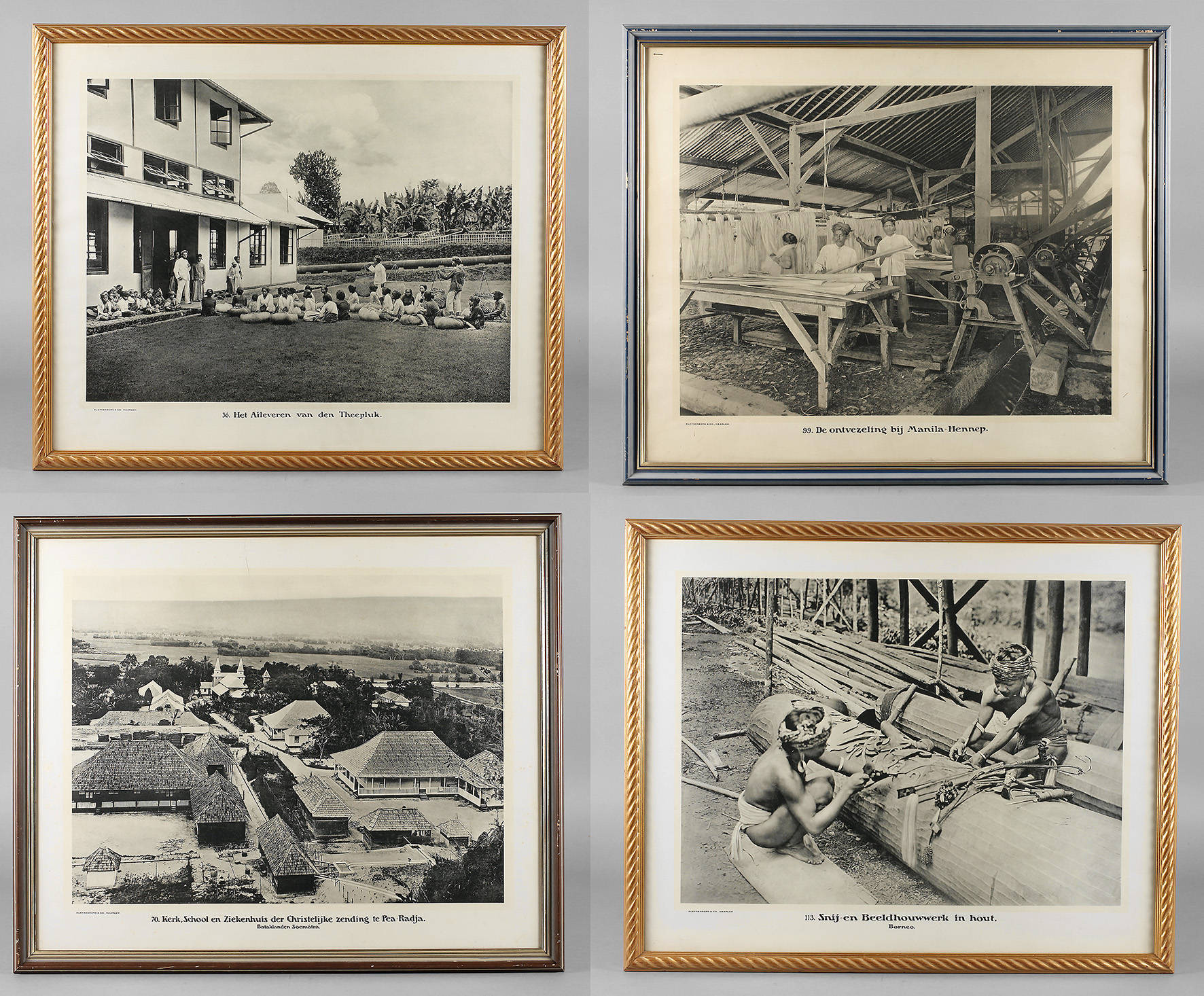 Vier Fotografien Niederländisch-Indien