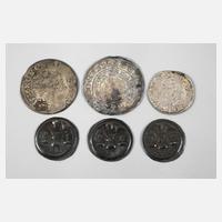 Sechs Kleinmünzen R.D.R.111