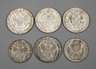 Sechs Silbermünzen D.R.