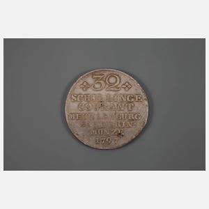Silbermünze Mecklenburg 1797