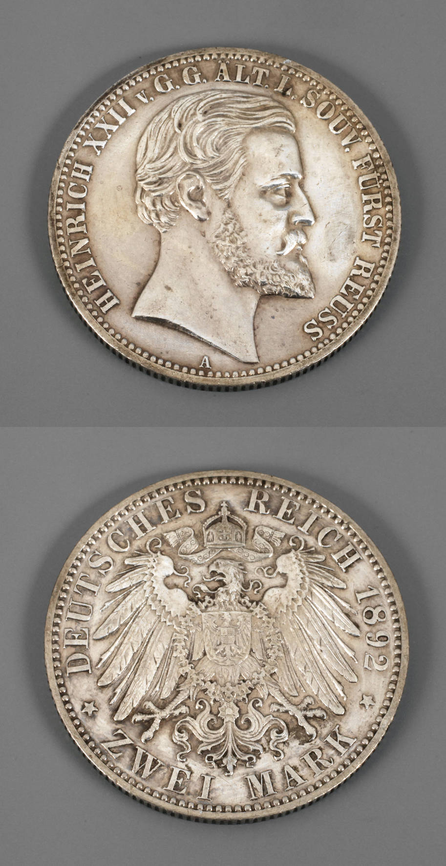 Zwei Mark Reuß 1892