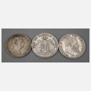Drei Münzen D.R.