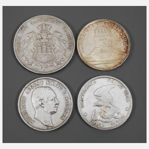 Vier Münzen D.R.