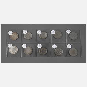 Zehn Kleinmünzen D.R.