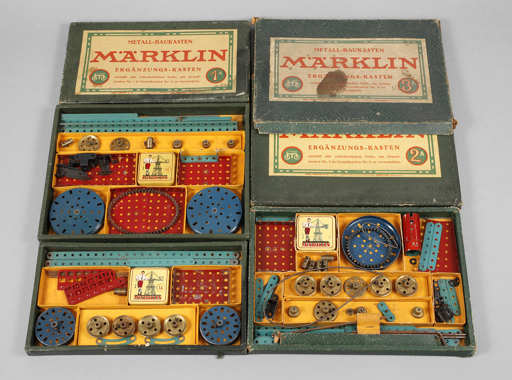 Drei Märklin Metallbaukästen