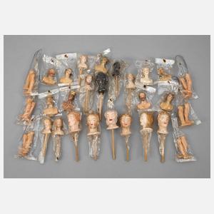 Konvolut Wachsköpfe