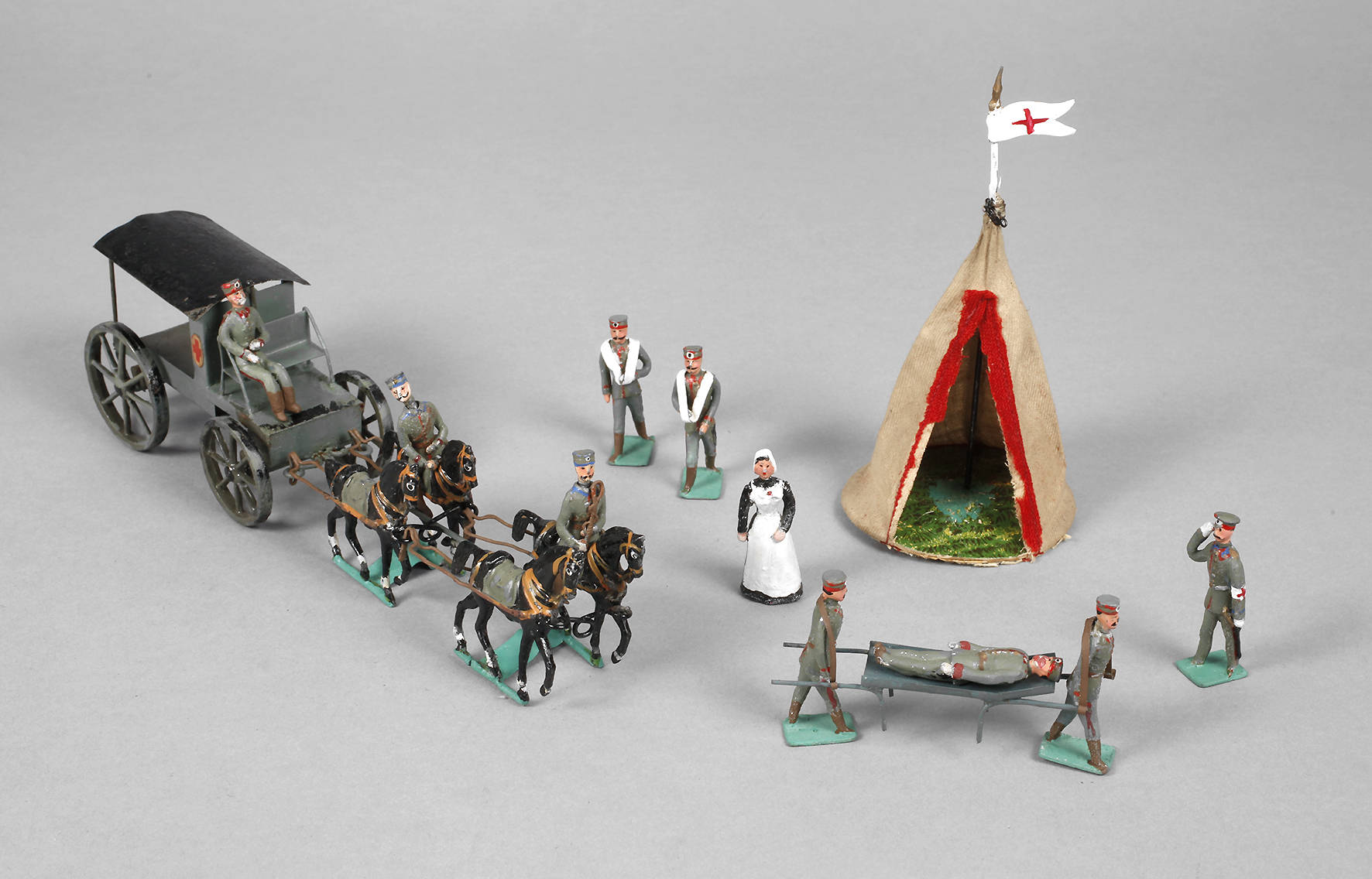 Georg Heyde Zinnfiguren als Lazarettgruppe