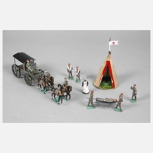 Georg Heyde Zinnfiguren als Lazarettgruppe