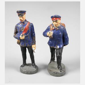 Zwei Elastolin Bahnsteigfiguren