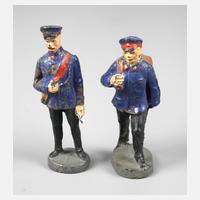 Zwei Elastolin Bahnsteigfiguren111