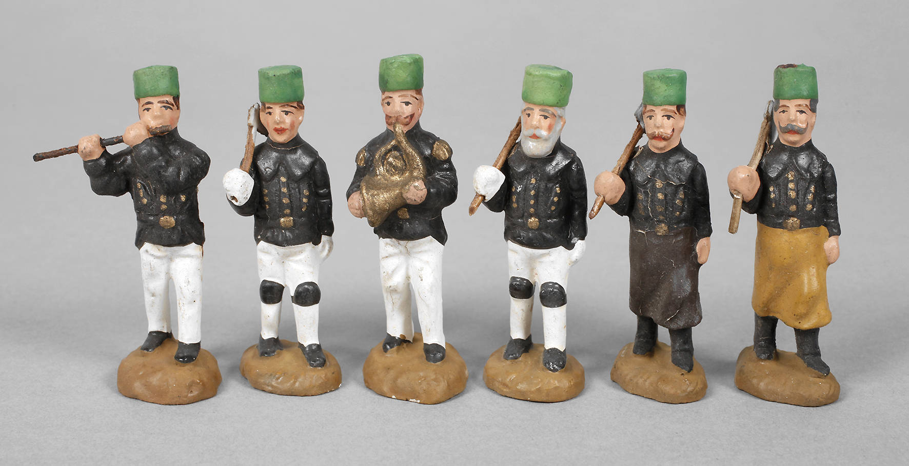 Sechs Aufstellfiguren Erzgebirge