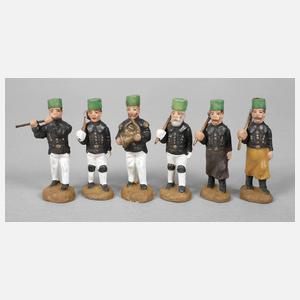 Sechs Aufstellfiguren Erzgebirge