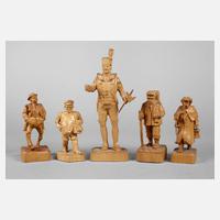Fünf Aufstellfiguren111