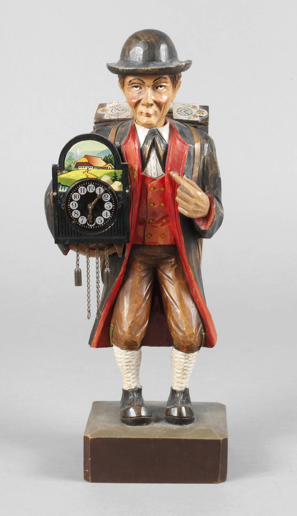 Geschnitzter Uhrenverkäufer Schwarzwald