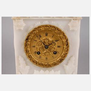 Biedermeier-Pendule Alabaster