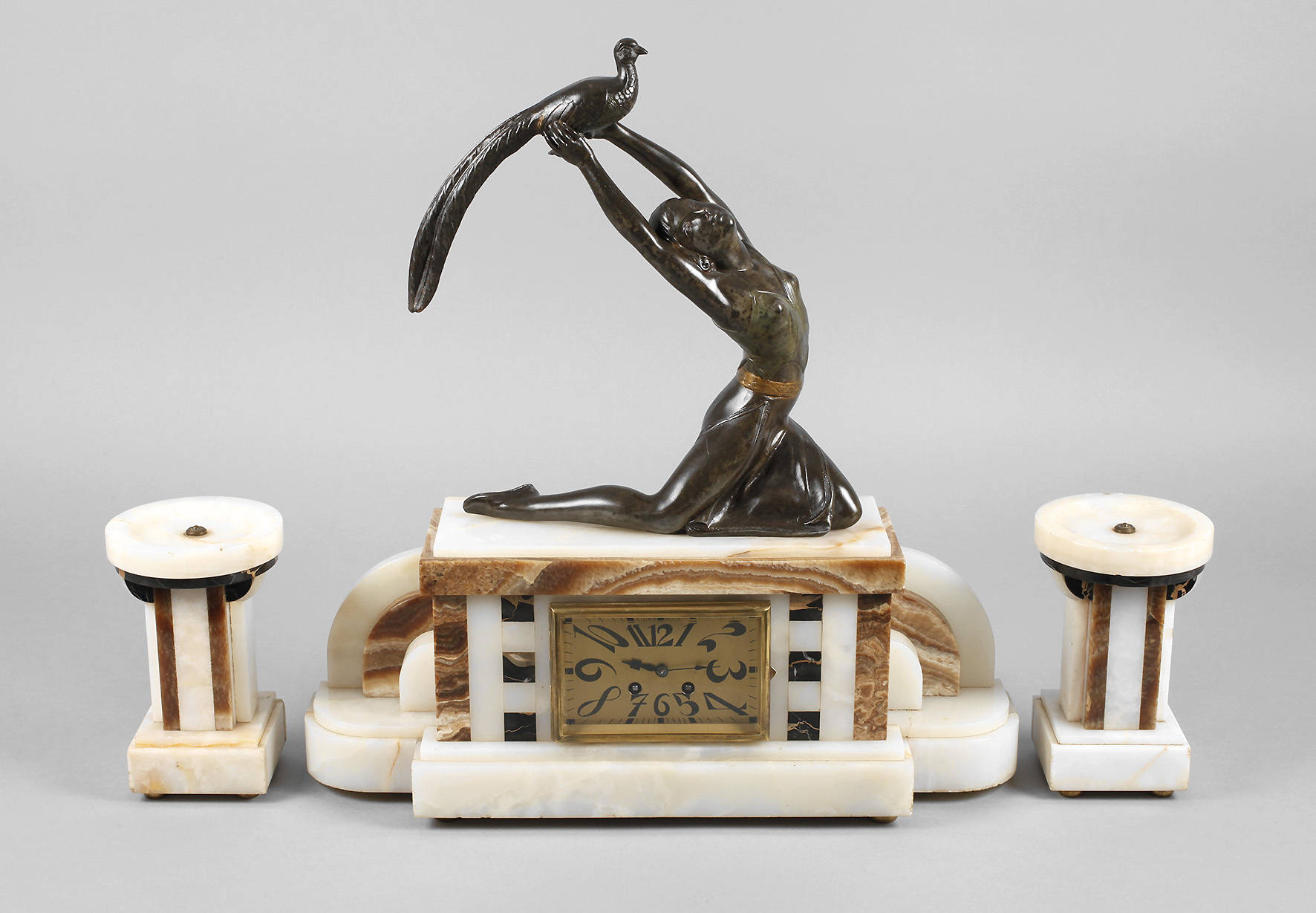 Figurenuhr Art déco