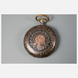 Jagdliche Taschenuhr Niello