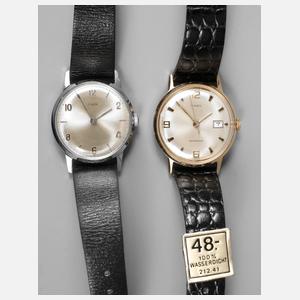 Zwei Herrenarmbanduhren Timex