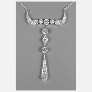 Jugendstilcollier mit Brillant
