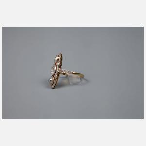 Großer Brillantring Art déco