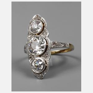 Großer Brillantring Art déco