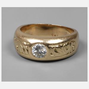 Herrenring mit Brillant
