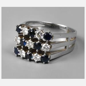 Damenring Brillant und Saphir