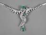 Brillantcollier mit Smaragd
