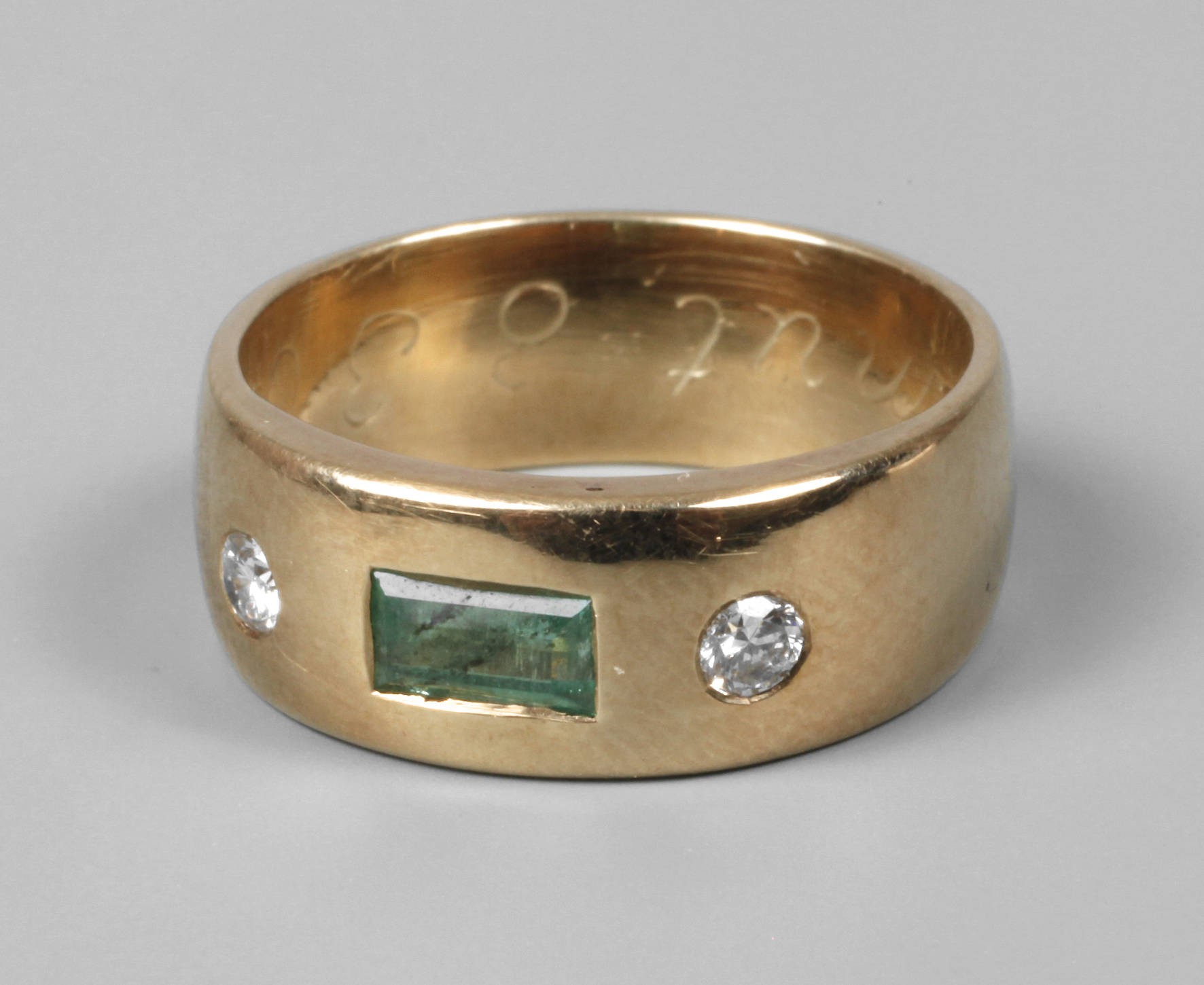 Damenring Brillant/Smaragd