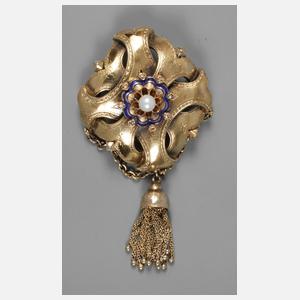 Goldbrosche Biedermeier