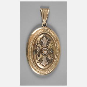 Medaillonanhänger Gold