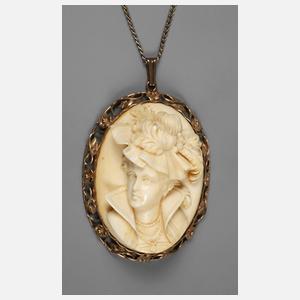 Übergroßer Anhänger Elfenbein