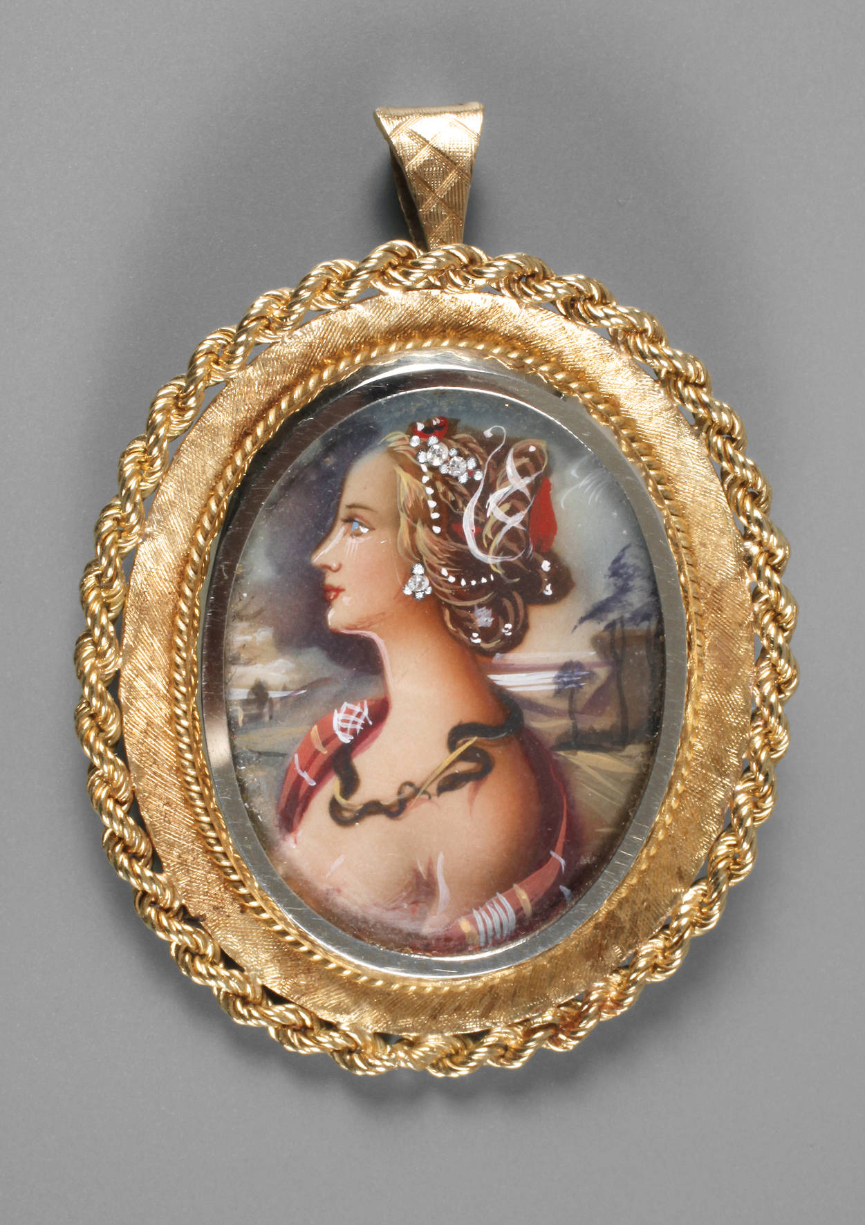 Goldanhänger mit Miniatur