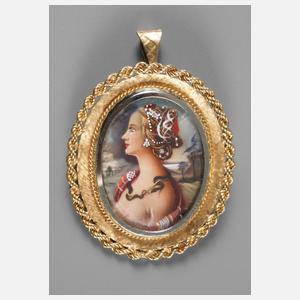 Goldanhänger mit Miniatur