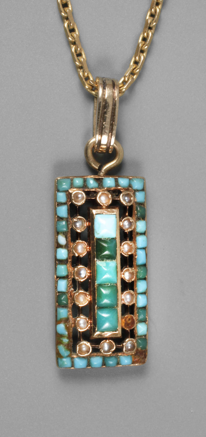 Art déco-Anhänger Türkis