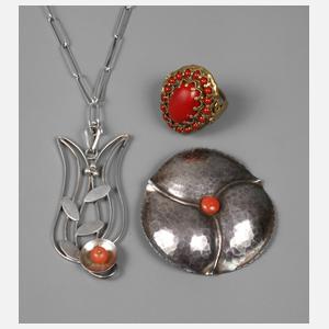 Schmuckkonvolut Koralle