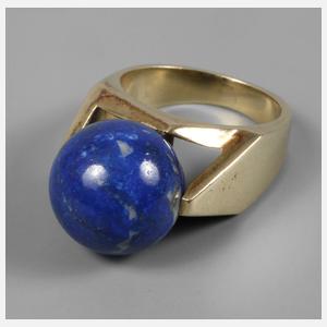 Hoher Goldring Lapislazuli