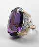 Übergroßer Damenring Brillant und Amethyst