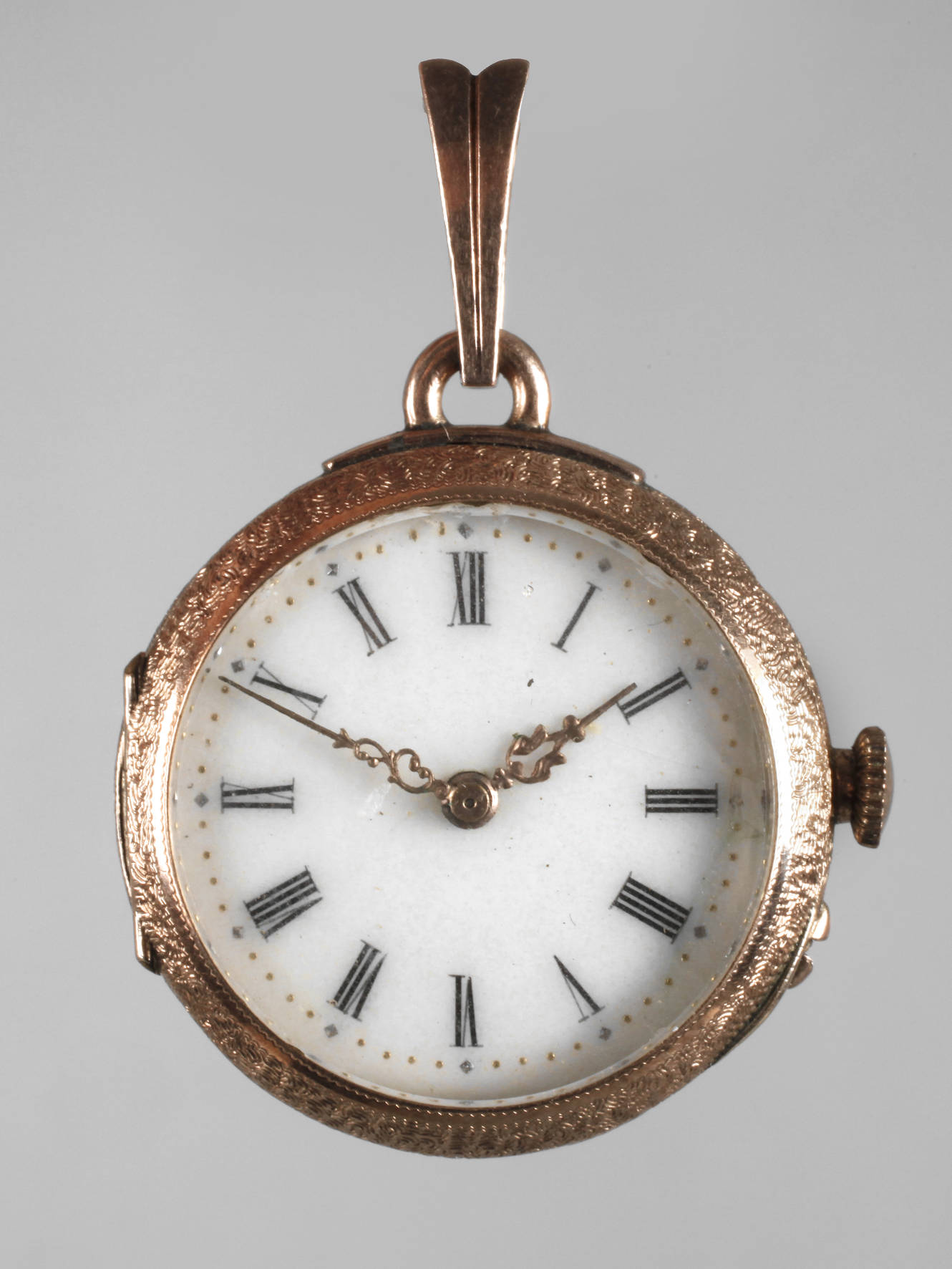 Große Damenhängeuhr Gold