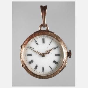 Große Damenhängeuhr Gold