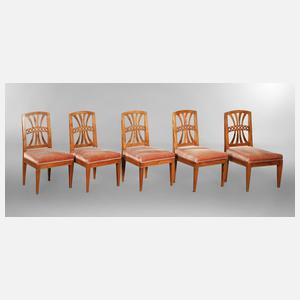 Fünf Stühle Louis Seize