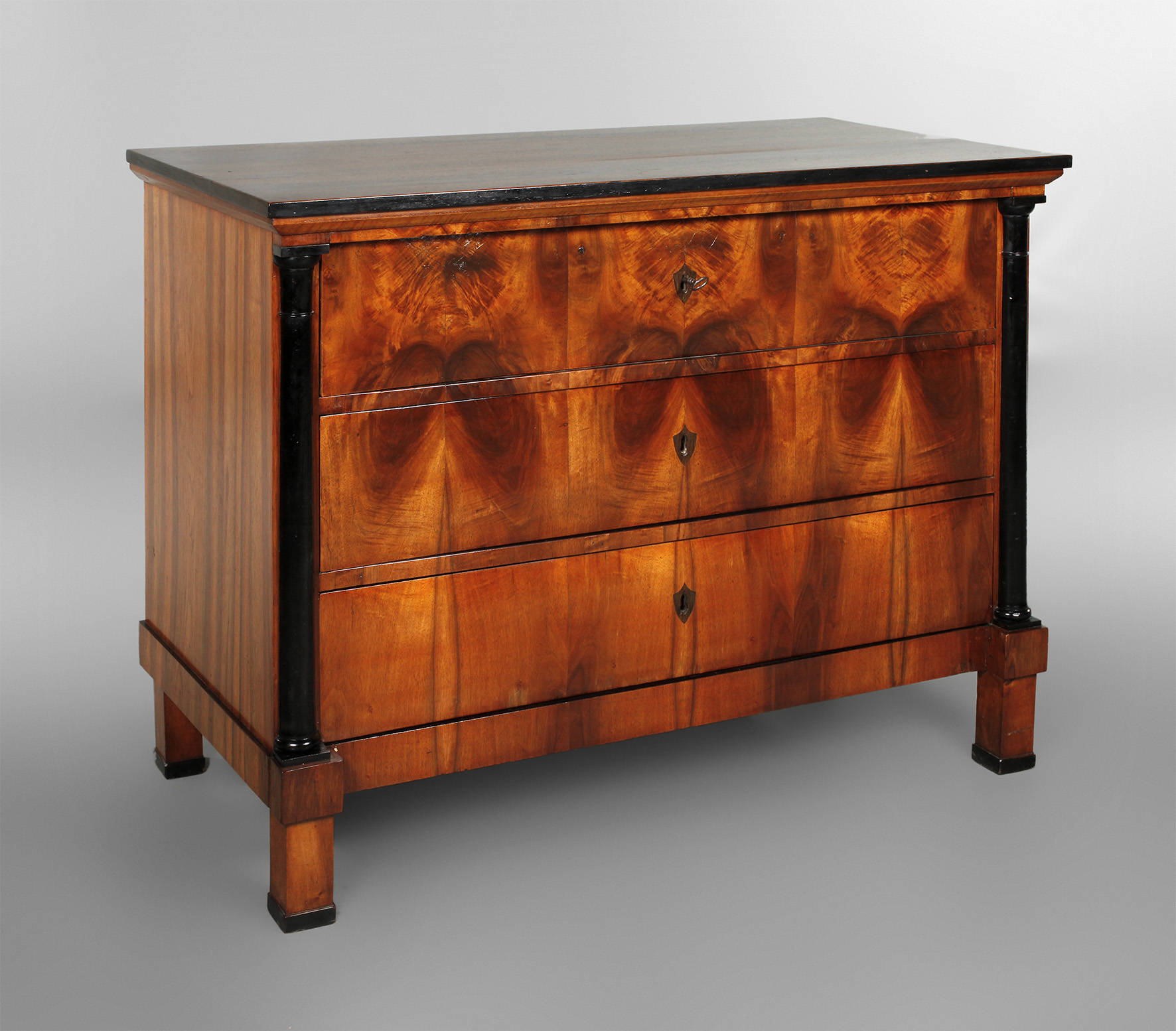 Biedermeier Säulenkommode