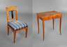 Tisch und Stuhl Biedermeier