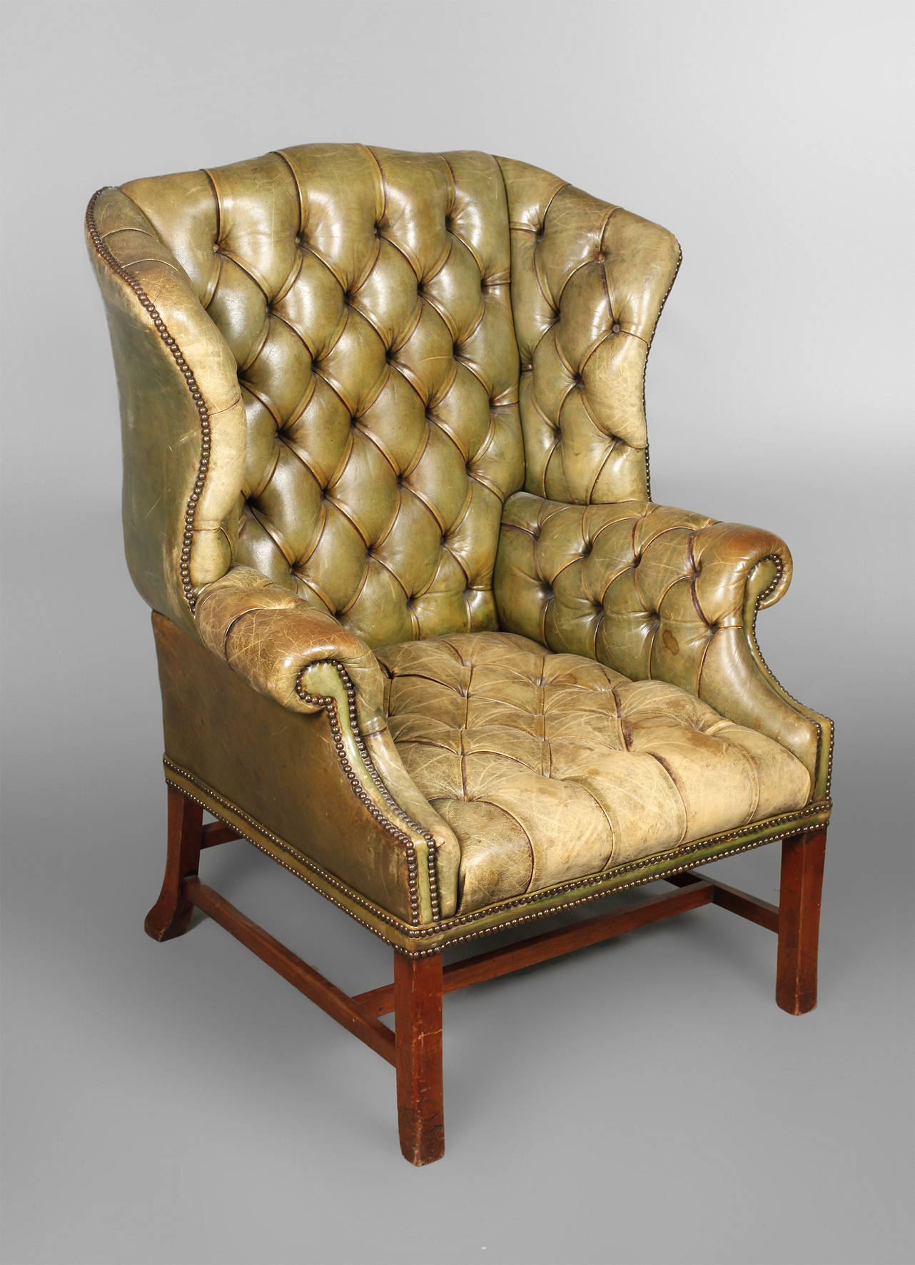 Ohrenbackensessel Leder