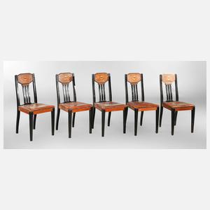 Fünf Salonstühle Josef Maria Olbrich attr.