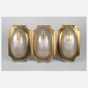 Drei Wandlampen Jugendstil