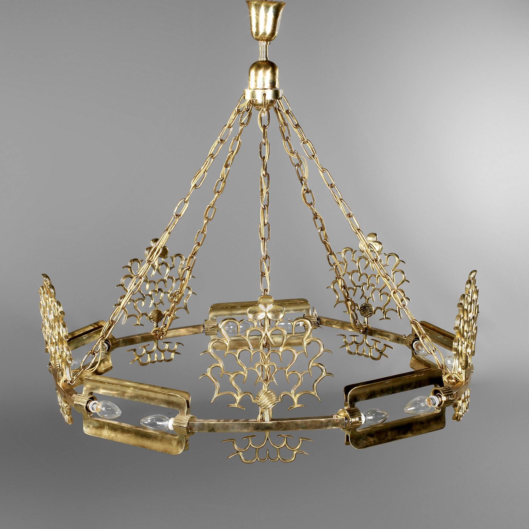 Großer Deckenleuchter Art deco