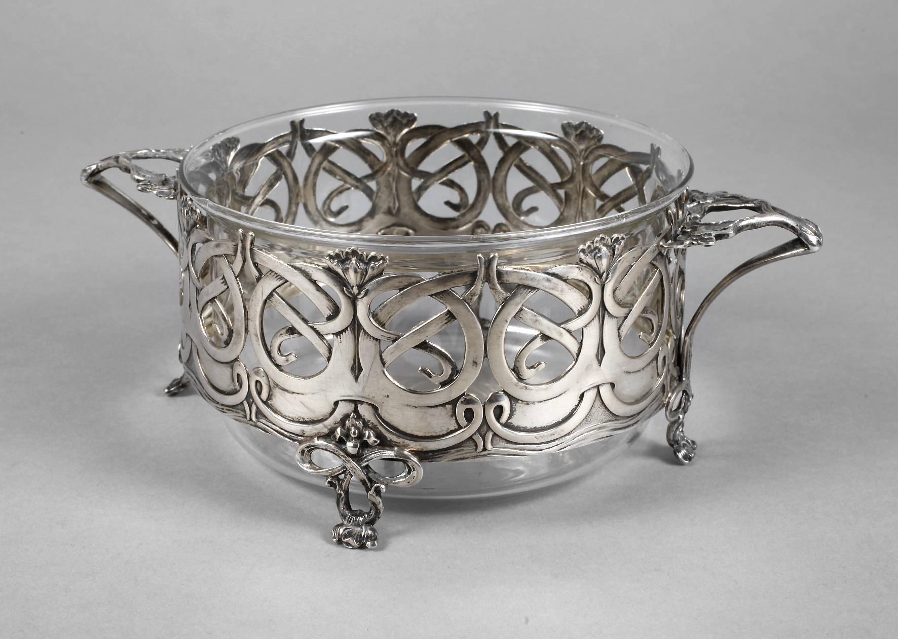 Silber Henkelschale Jugendstil
