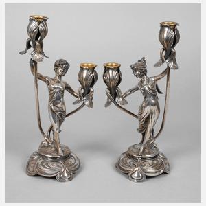 Zwei Jugendstilleuchter Moritz Hacker Wien